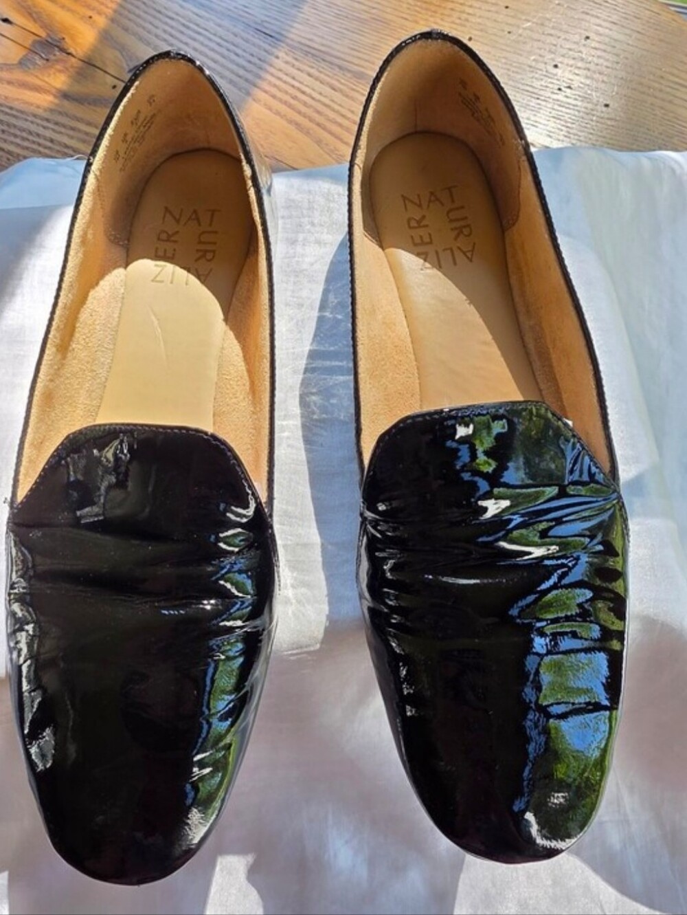 🔥Naturalizer Patent Leather Loafers French-Girl Chic Black Size 7M